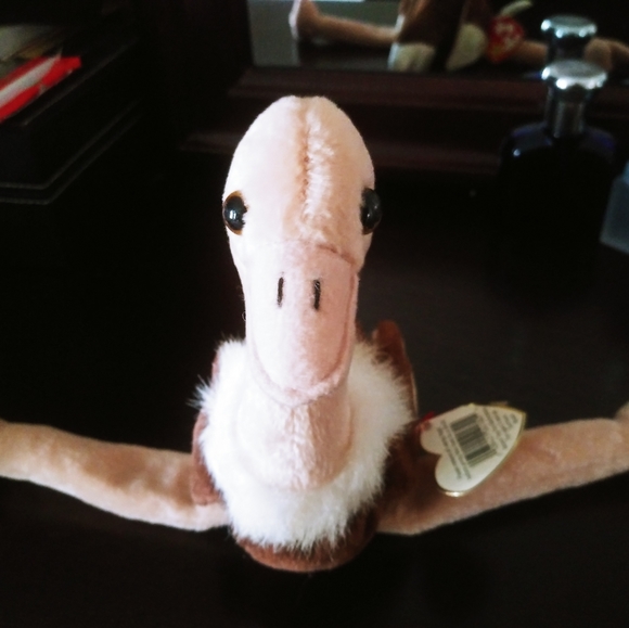 **Rare TY Beenie Baby, "Stretch" the Ostrich - Picture 6 of 8